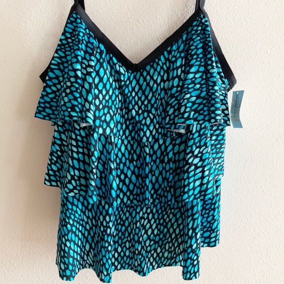 Catherines Other - NWT Catherines | Aqua Blue Waterfall Style Tankini